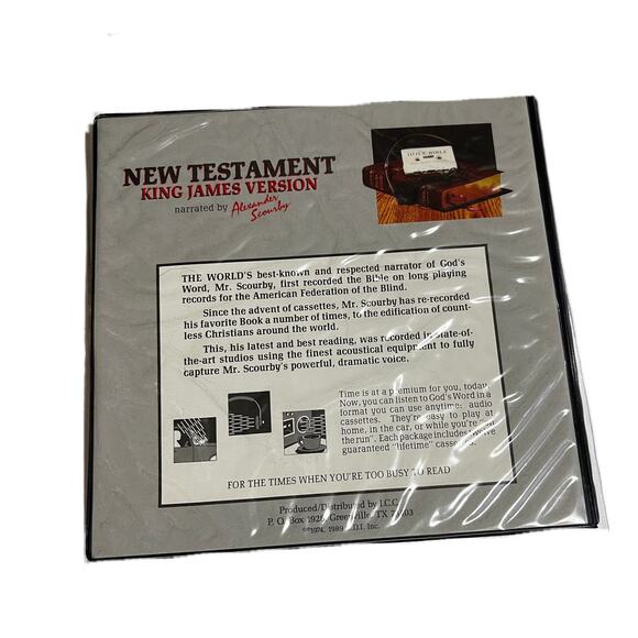 VTG New Testament King James Version by Alexander Scourby Cassettes 1980's - Picture 4 of 4